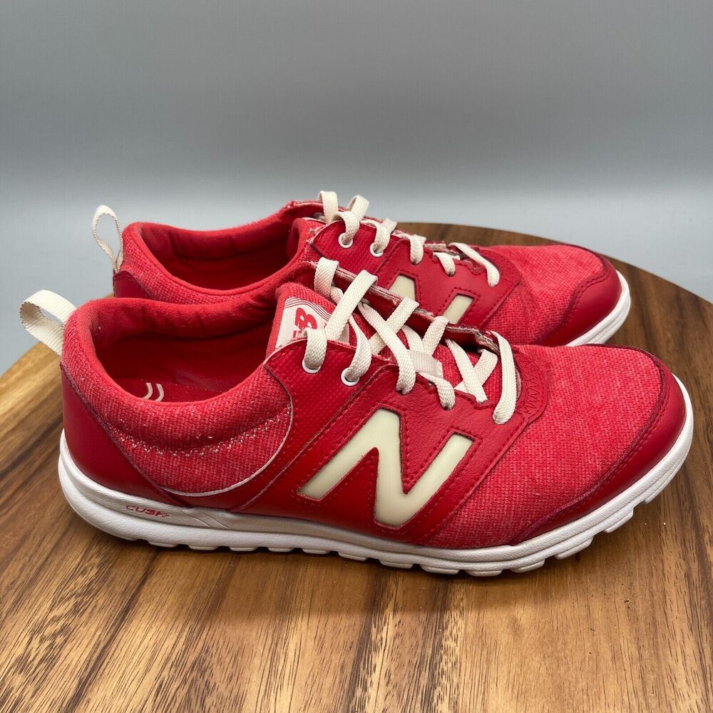 New Balance Red and Cream Athletic Shoes